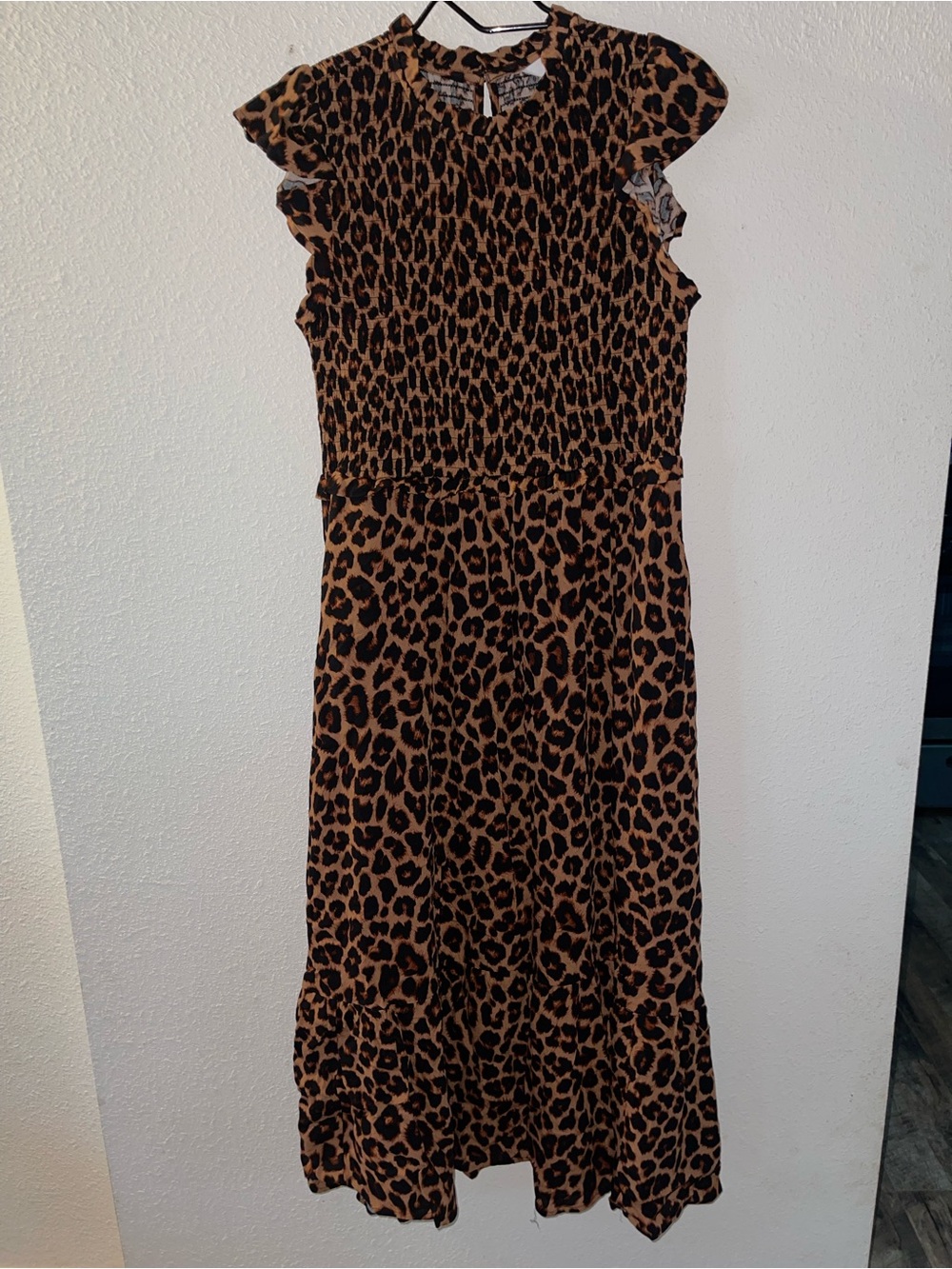 Time and Tru Women’s Leopard Print Maxi Dress in Brown and Black